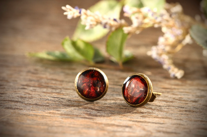 Red Rose Petals Earrings