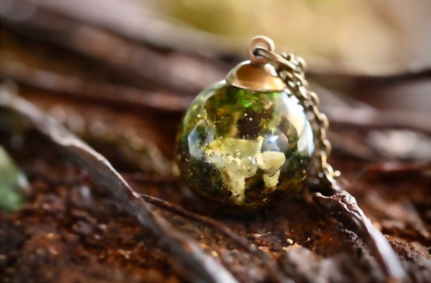 Terrarium Pixie Cup Lichen Necklace