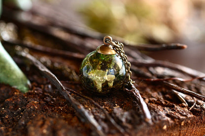 Terrarium Pixie Cup Lichen Necklace