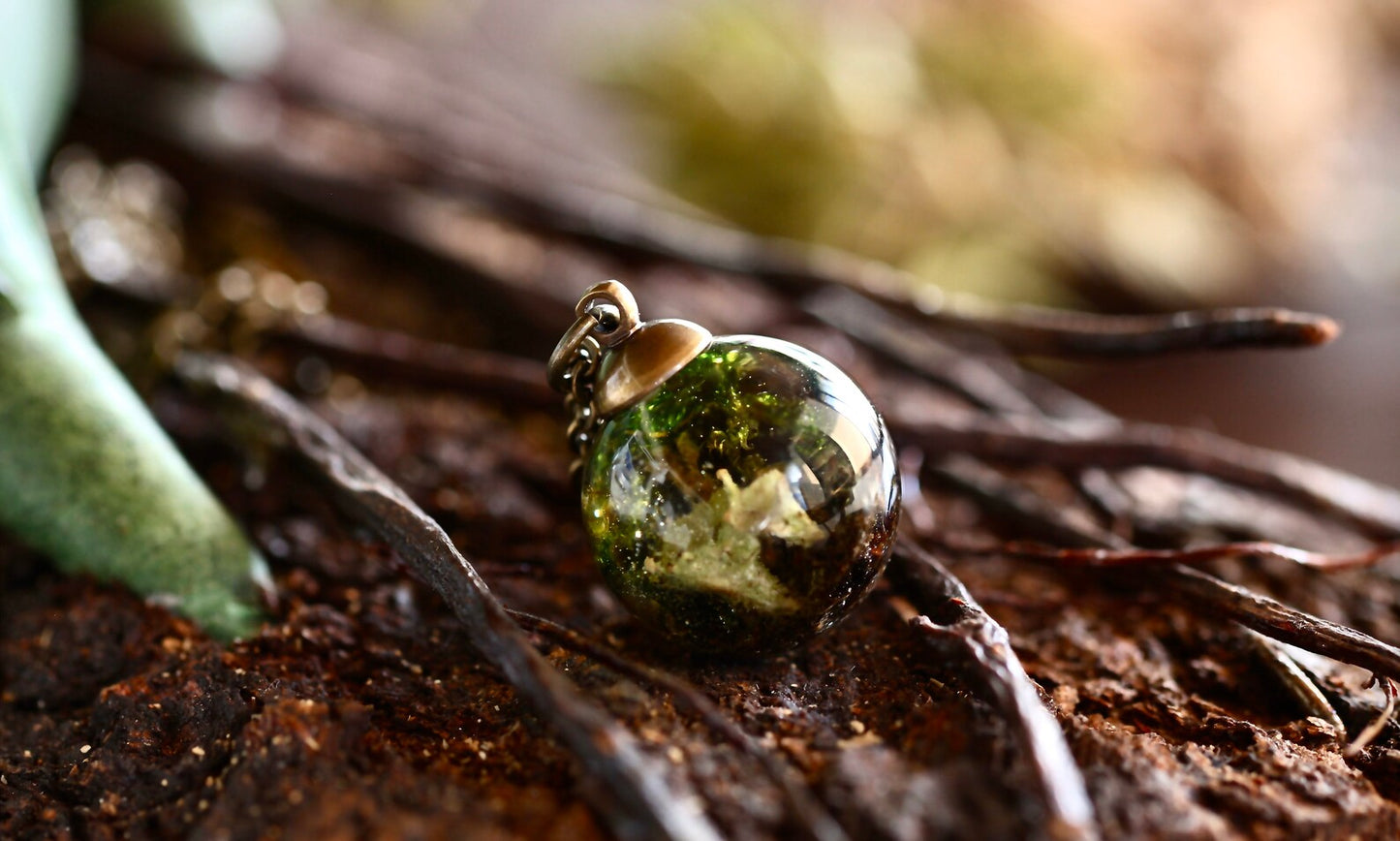 Terrarium Pixie Cup Lichen Necklace