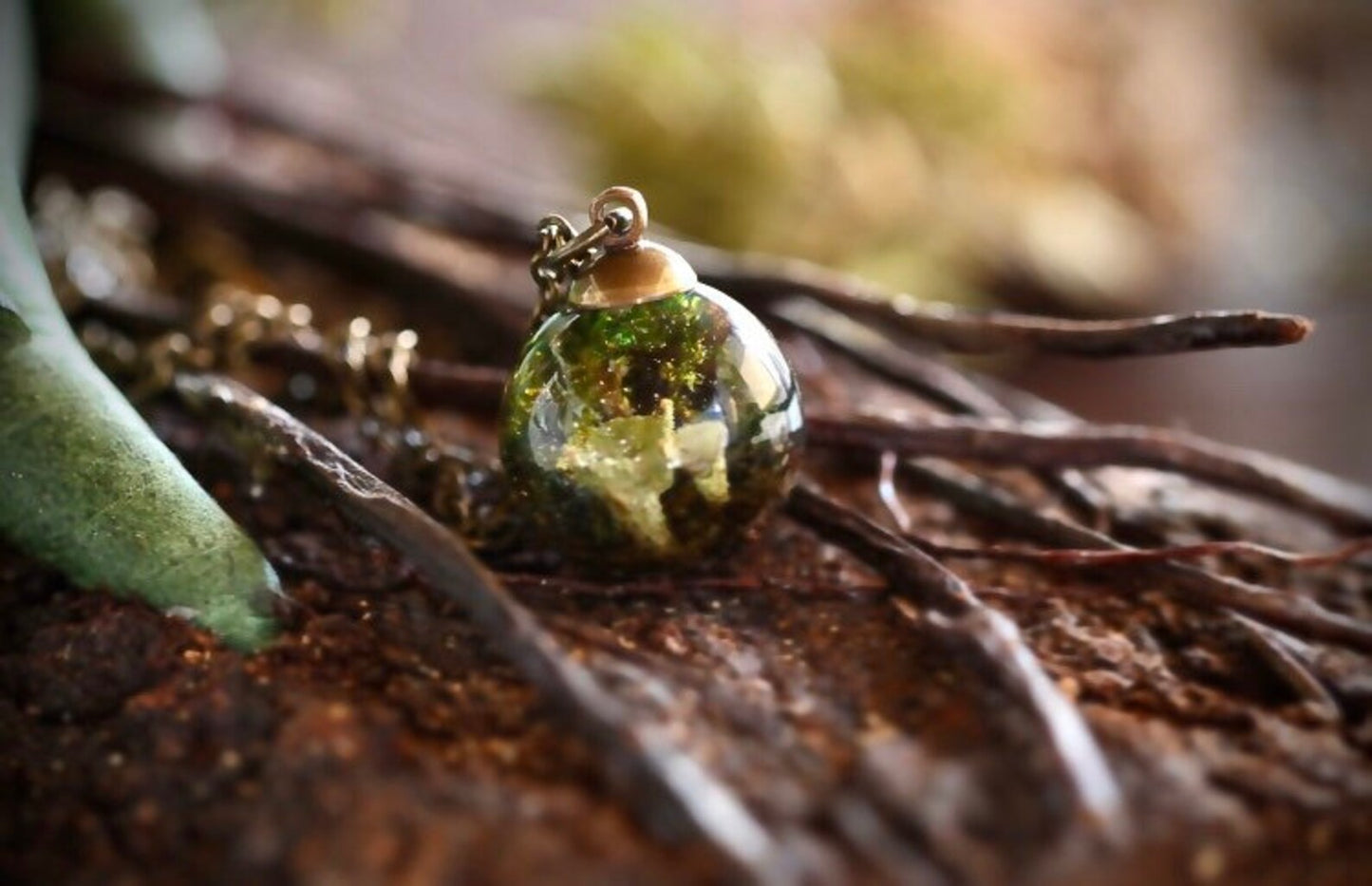 Terrarium Pixie Cup Lichen Necklace